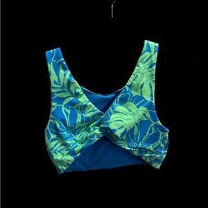 Victoria's Secret Blue and Green Leaf Crop Top